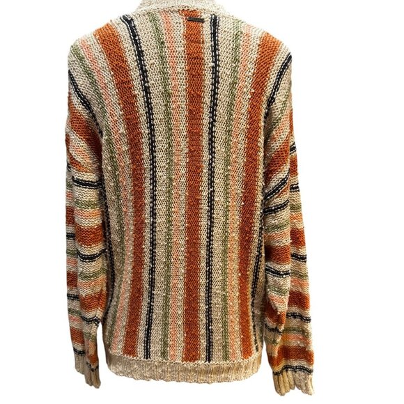 Billabong Bring It Together Surplice Sweater Large Striped Boho Cozy - Picture 5 of 5